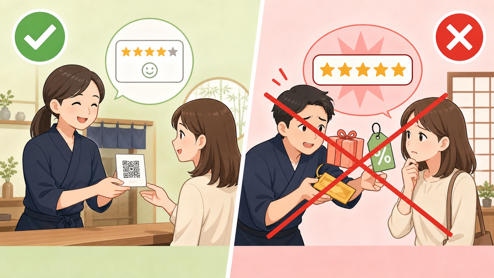 口コミ依頼のOK・NG図解